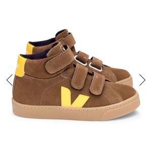 Only worn once! Veja Esplar Mid Suede Velcro Sneakers Brown. Size 13.5/UK 31